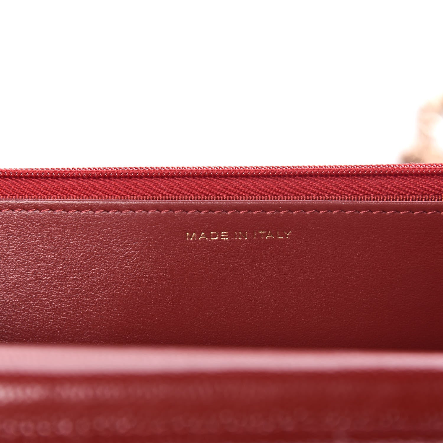 Chanel Caviar Quilted Wallet On Chain WOC Dark Red 9 of 12