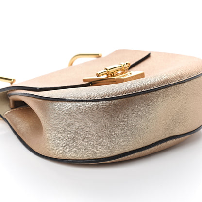 Chloe Metallic Goatskin Drew Shoulder Bag Abstract Gold 7 of 8