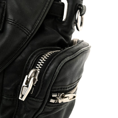 Alexander Wang Lambskin Marti Backpack Bag Washed Black Rhodium Hardware 10 of 14