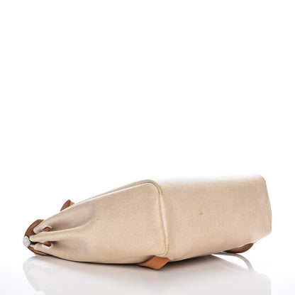 Hermes Toile Vache Calfskin Herbag 30 PM Backpack Natural 4 of 14