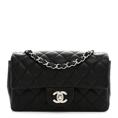Chanel Lambskin Quilted Mini Rectangular Flap Black 1 of 11