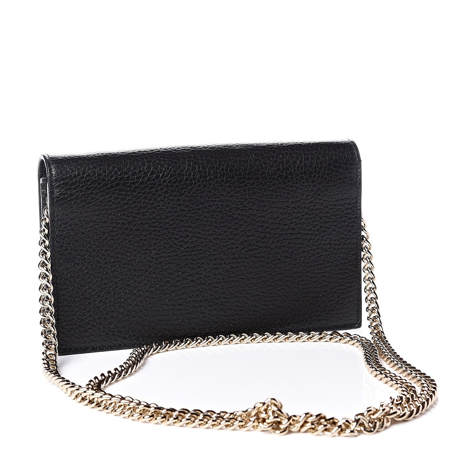 Gucci Dollar Calfskin Medium Betty Chain Wallet Black 2 of 11