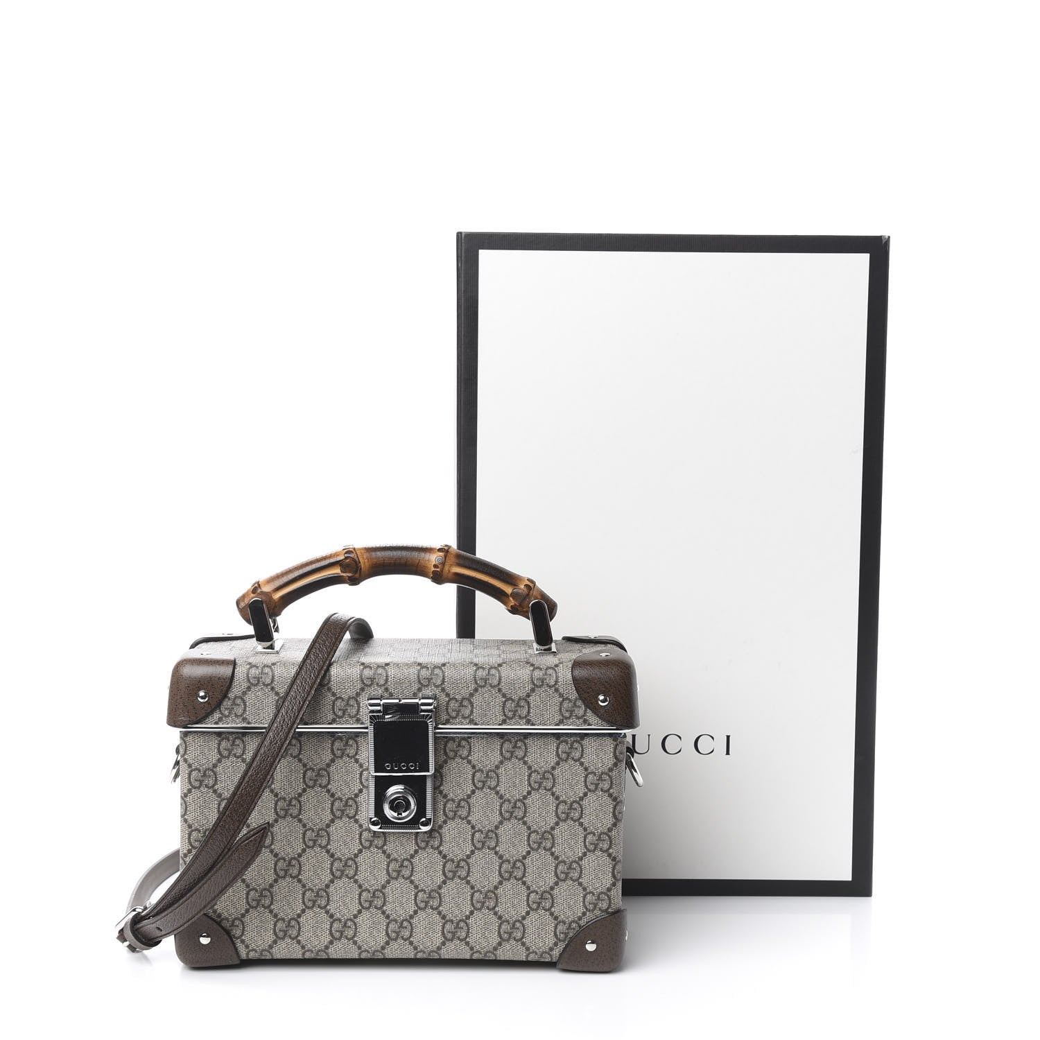 Gucci GG Supreme Monogram Globe-Trotter Beauty Case Brown 10 of 10