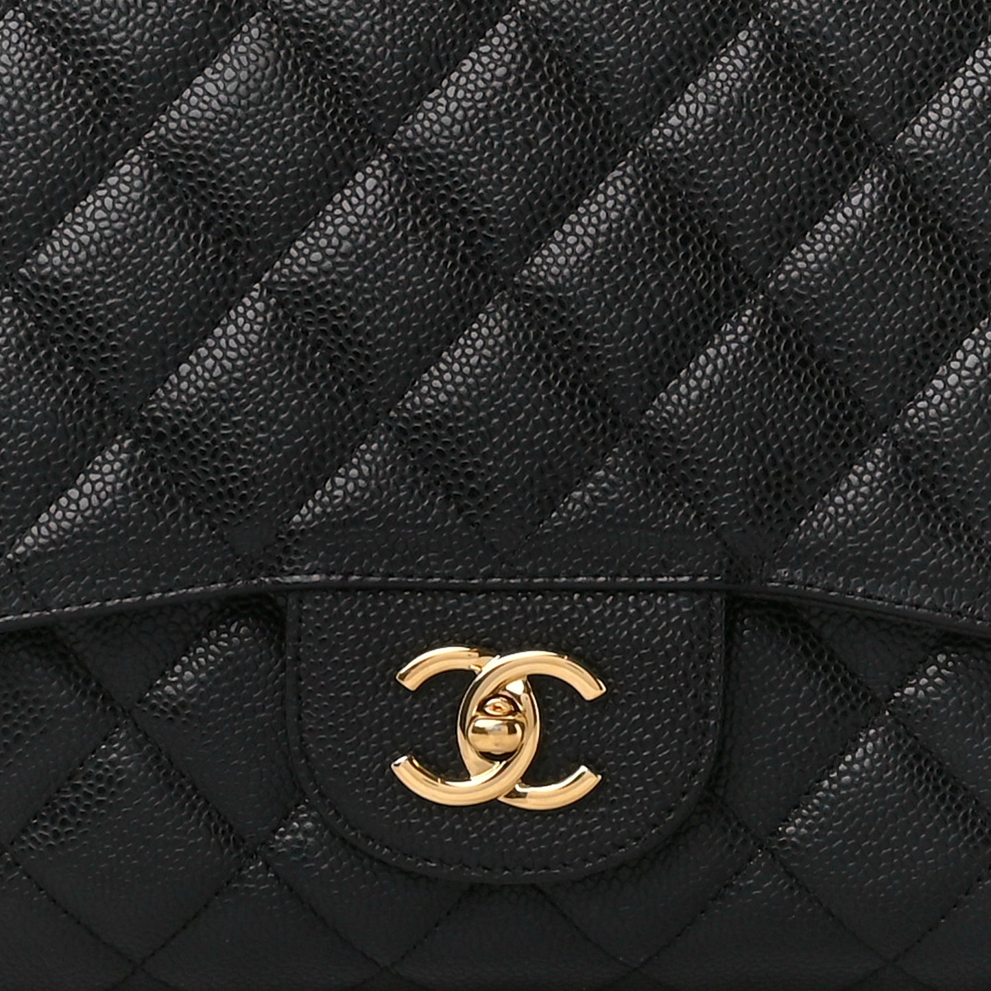 Caviar Quilted Maxi Single Flap Black