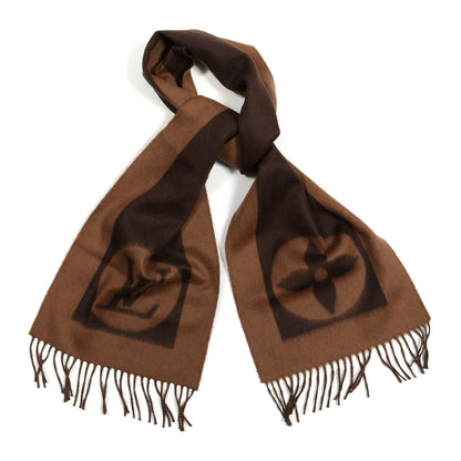 Louis Vuitton Lambswool Angora Cardiff Scarf Brown 1 of 3