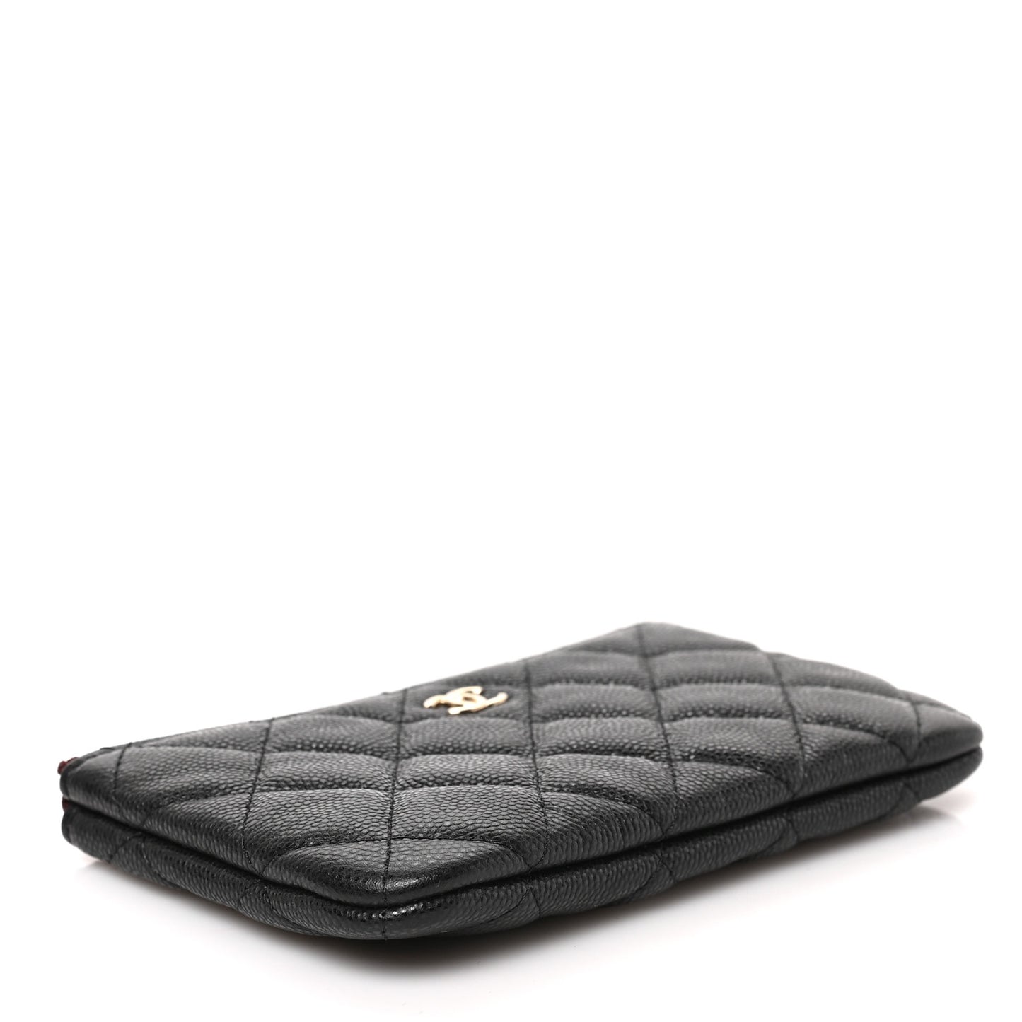 Caviar Quilted Small Cosmetic Case Black
