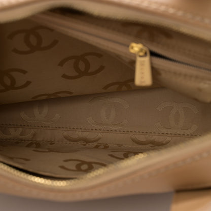 Chanel Calfskin Wild Stitch Top Handle Bag Beige 6 of 20