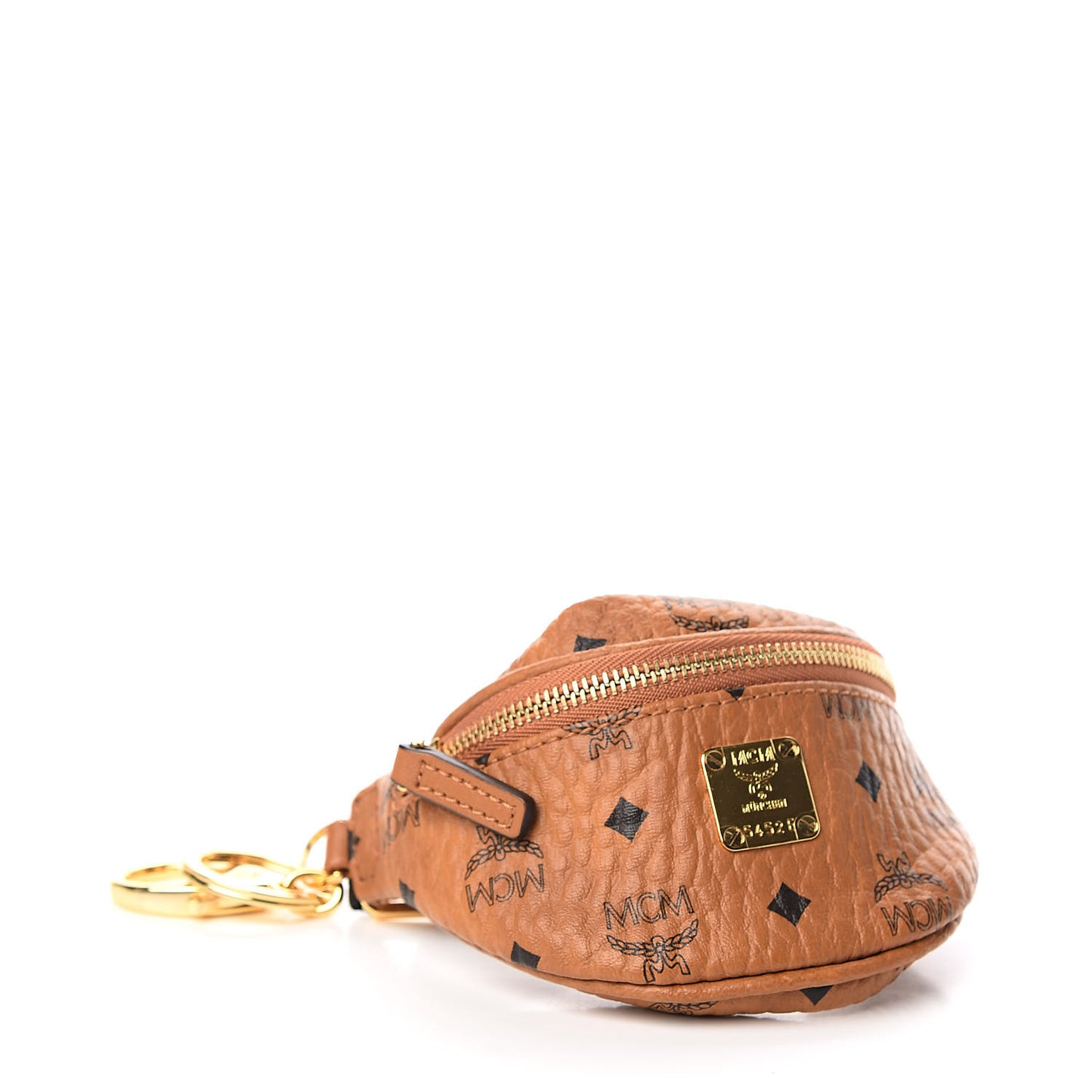 Visetos Belt Bag Key Ring Bag Charm Cognac