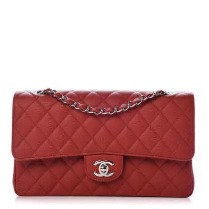 Chanel Caviar Quilted Medium Double Flap Red 1 of 9