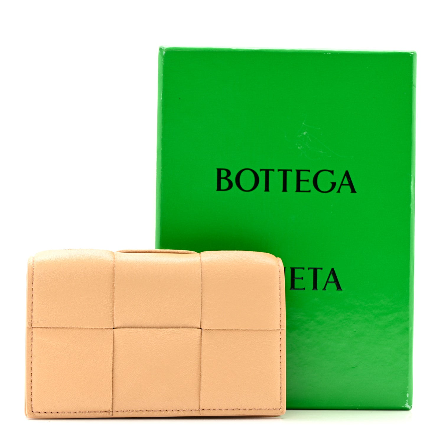 Bottega Veneta Nappa Maxi Intrecciato Card Holder Wallet Almond 9 of 9