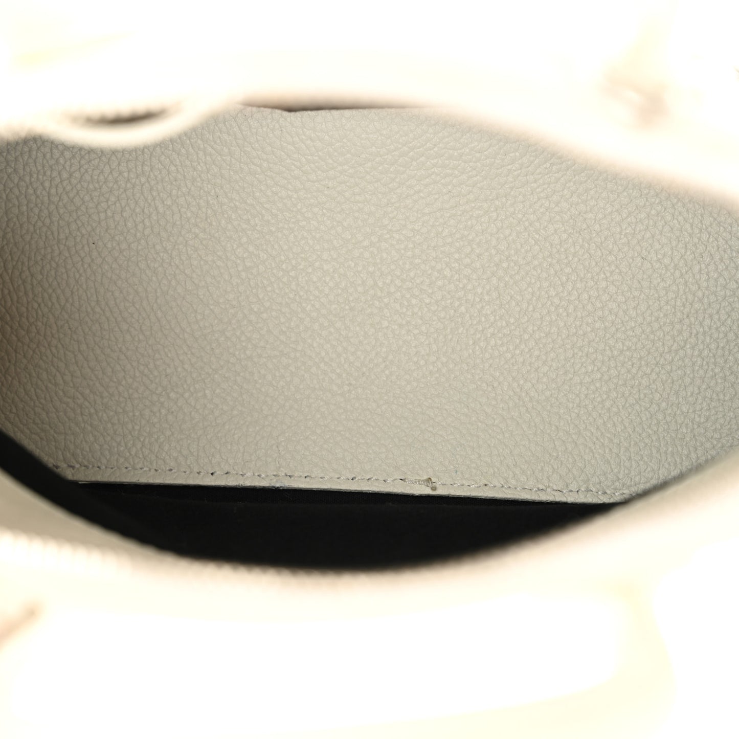 Grained Calfskin XXS Ville Top Handle Bag White Black