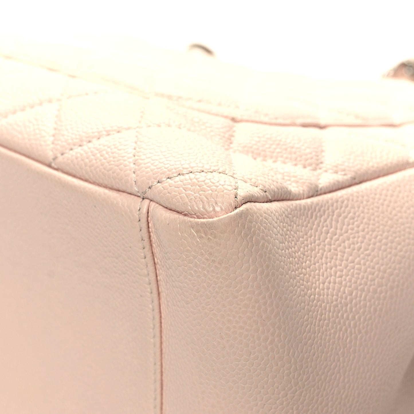 Caviar Quilted Grand Shopping Tote GST Light Pink