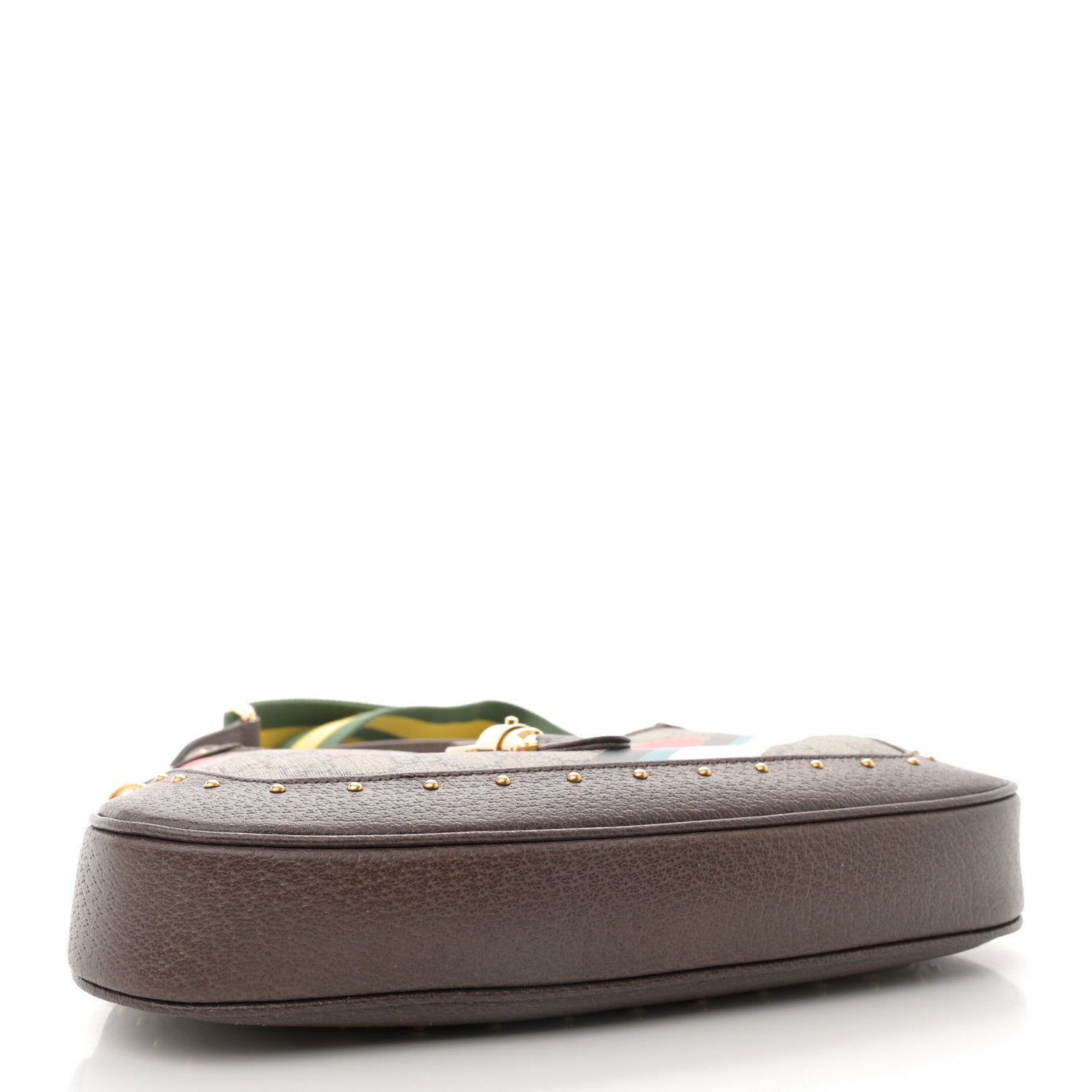 Gucci GG Supreme Monogram Web Geometric Small Jackie 1961 Beige Multicolor Brown Sugar 4 of 11