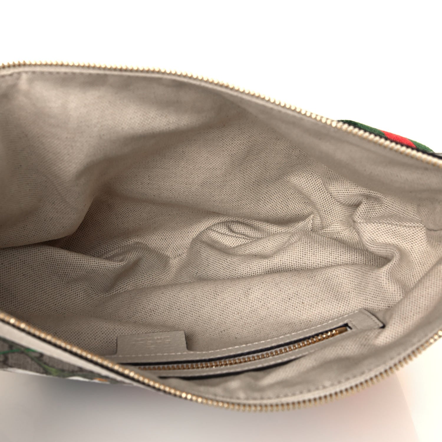 Gucci GG Supreme Monogram Flora Web Small Ophidia Half Moon Hobo White 5 of 13