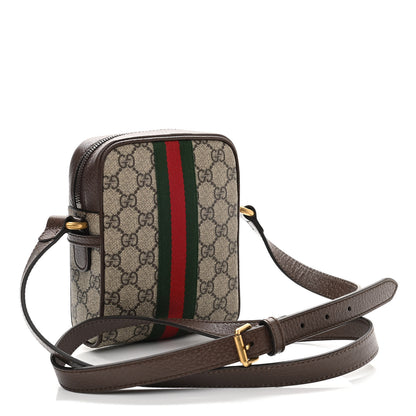 Gucci GG Supreme Monogram Web Mini Ophidia Messenger Brown 3 of 11
