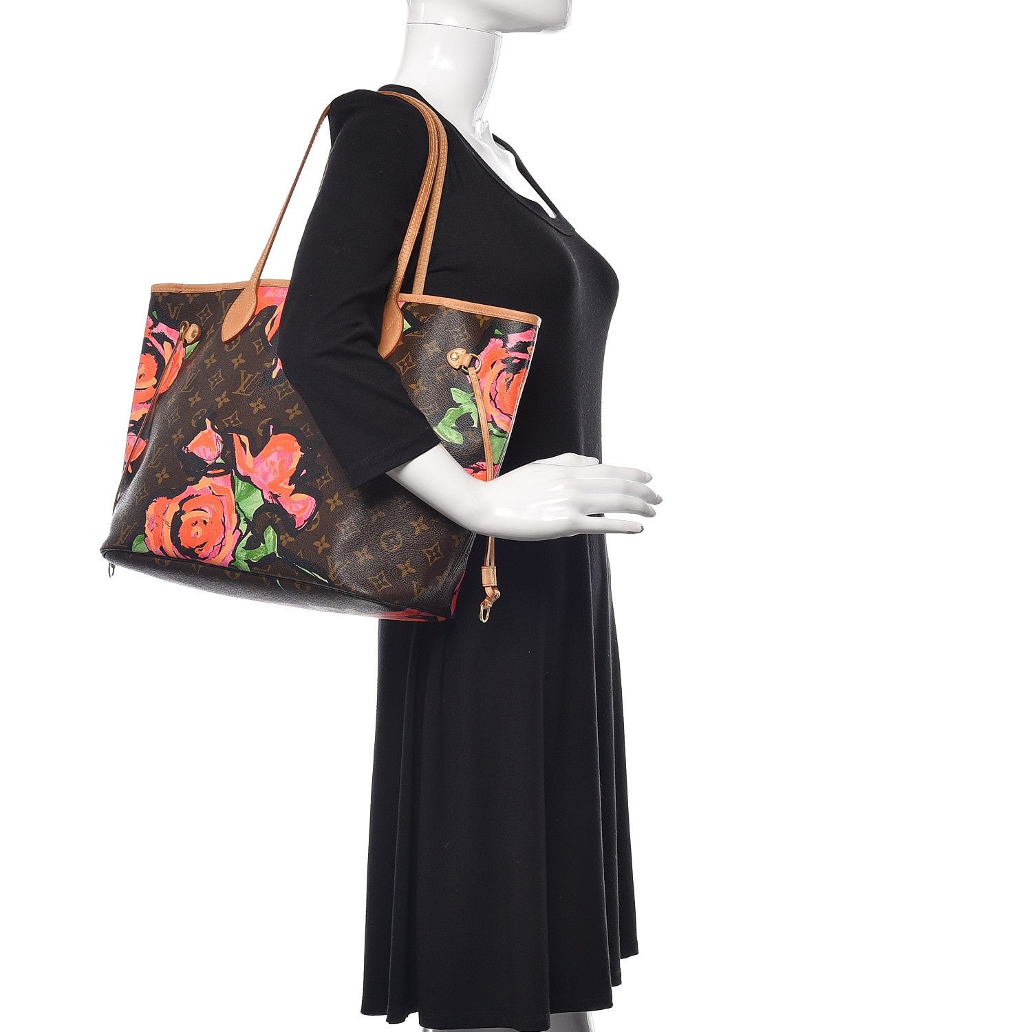 Louis Vuitton Monogram Roses Neverfull MM 2 of 13