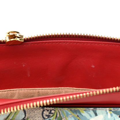 Gucci GG Supreme Monogram Blooms Medium Zip Top Tote Beige Blue Navy Hibiscus Red 11 of 16