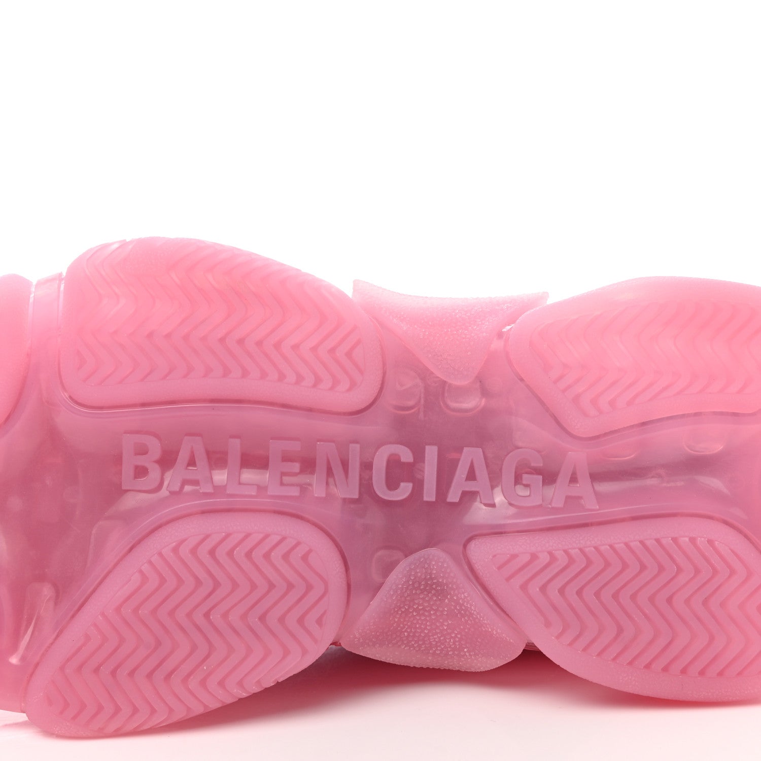 Balenciaga Fabric Mesh Clear Sole Womens Triple S Sneakers 38 Pink 6 of 8
