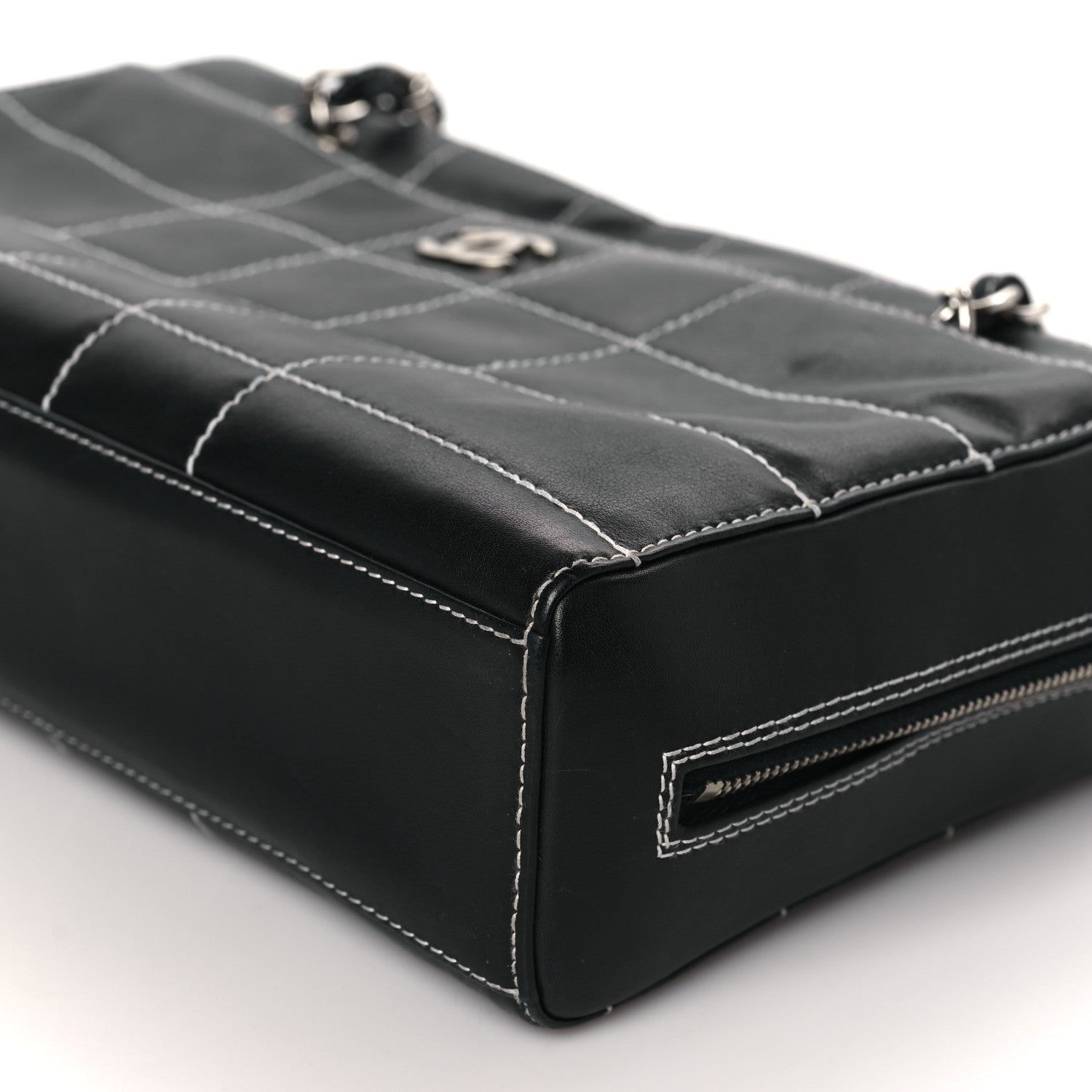 Chanel Lambskin Square Stitched Shoulder Bag Black 8 of 8