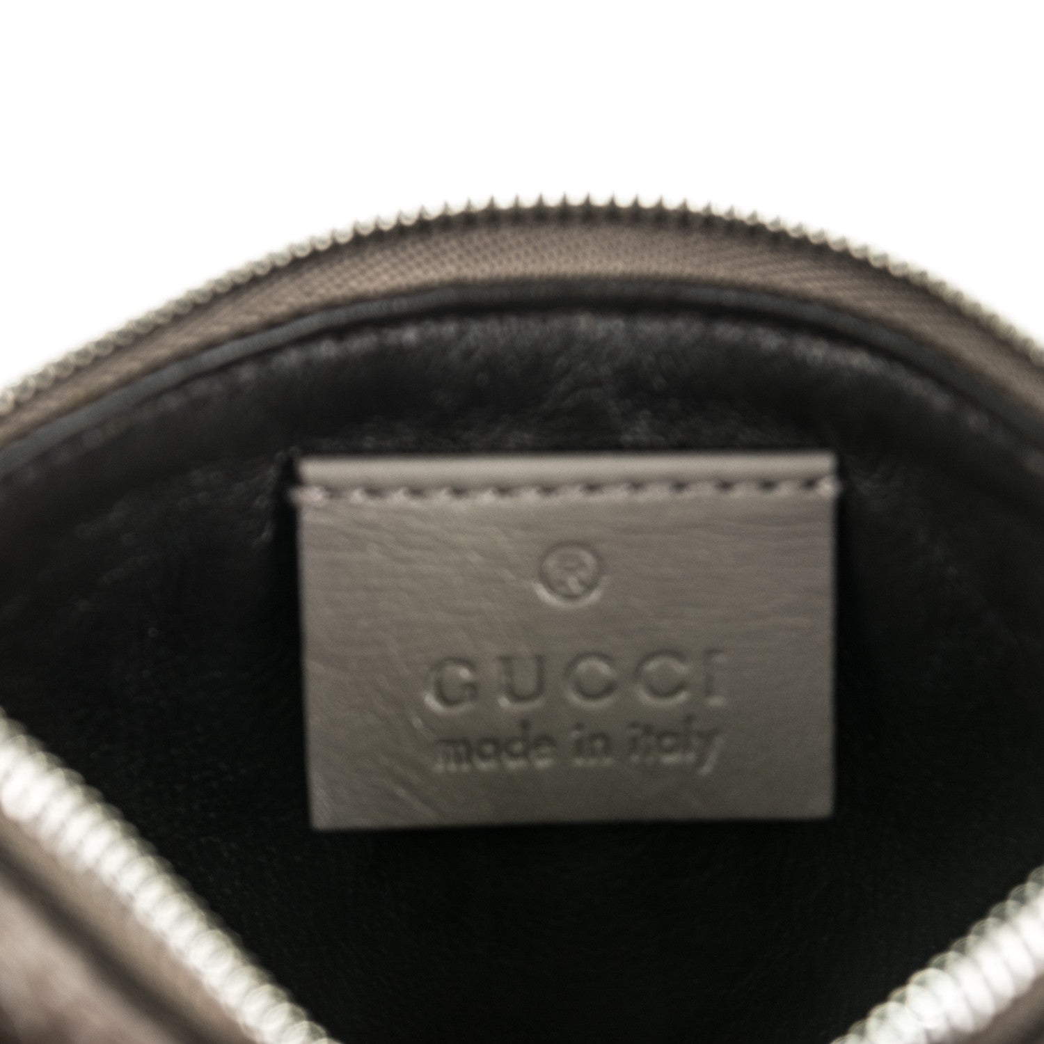 Gucci Calfskin Diamante Embossed Key Case Grey 6 of 7