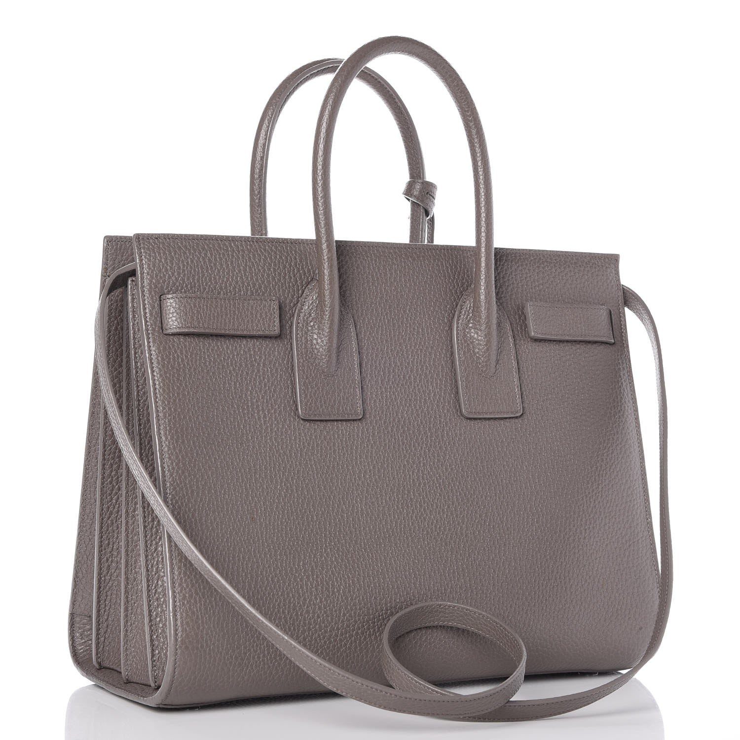Saint Laurent Grained Calfskin Small Sac De Jour Fog 5 of 14