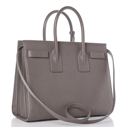 Saint Laurent Grained Calfskin Small Sac De Jour Fog 5 of 14