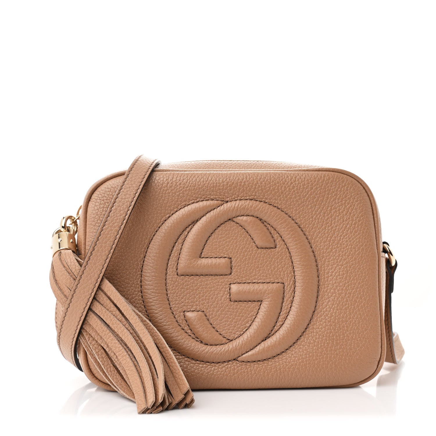 Gucci Pebbled Calfskin Small Soho Disco Bag Camelia 1 of 10