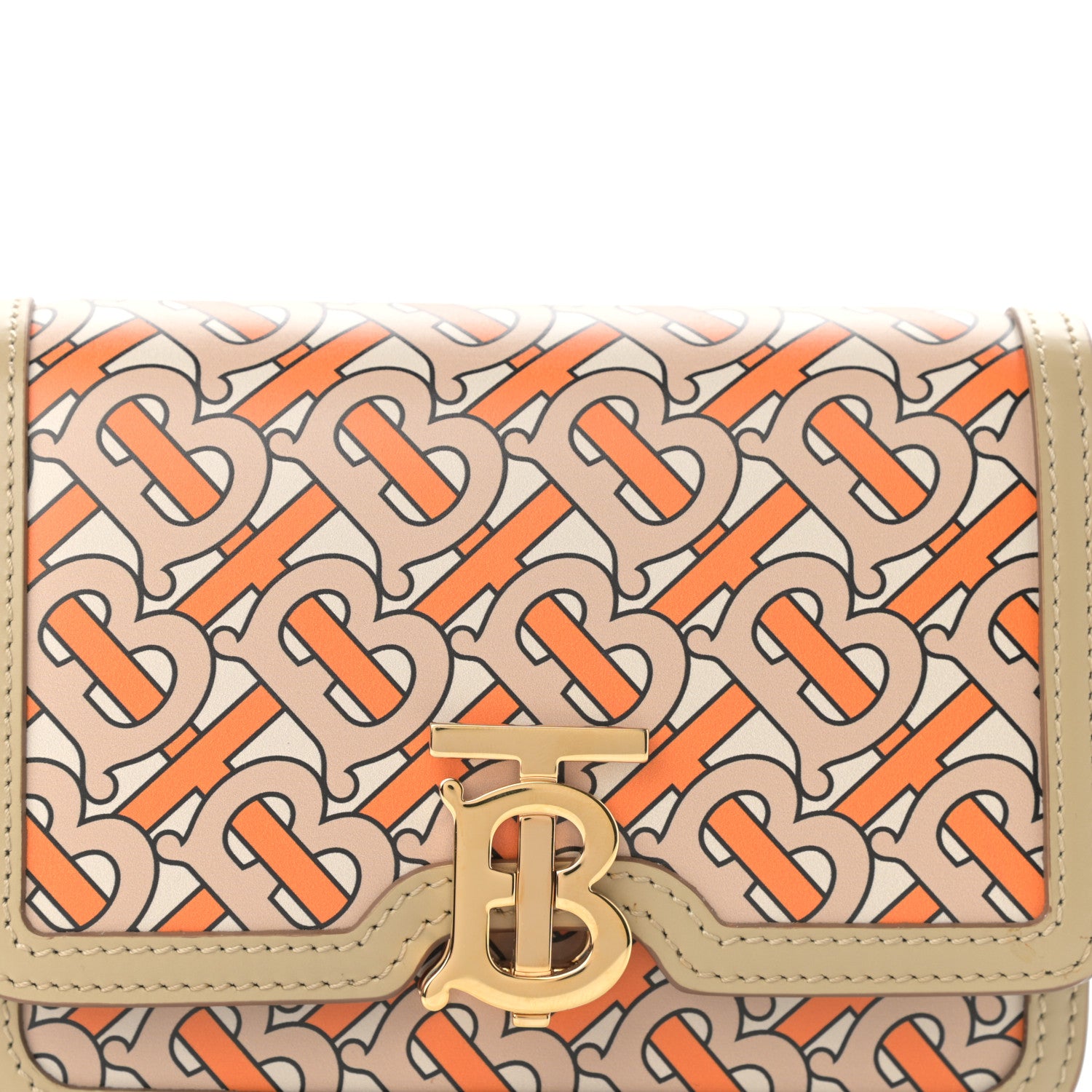 Burberry Calfskin Monogram TB Bum Bag Bright Orange 8 of 10