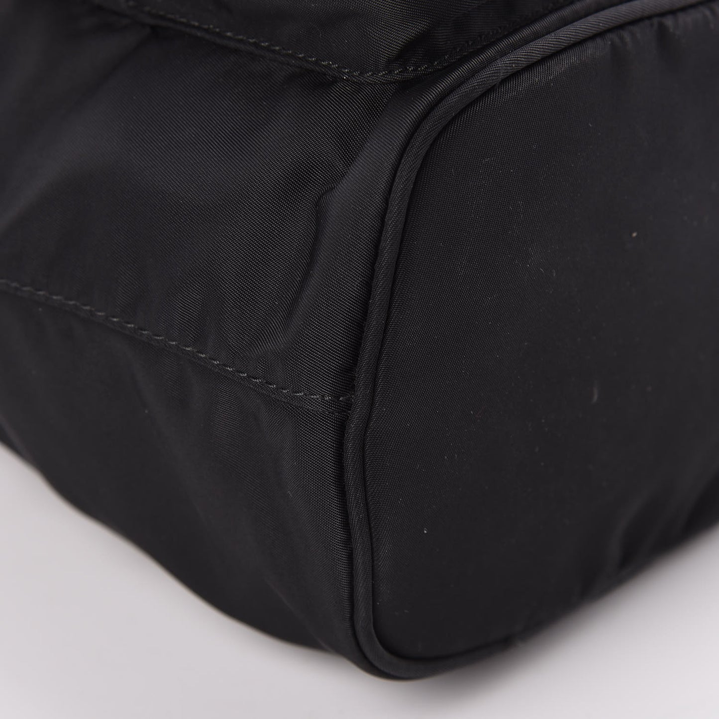 Saffiano Tessuto Nylon Mini Bucket Crossbody Bag Black