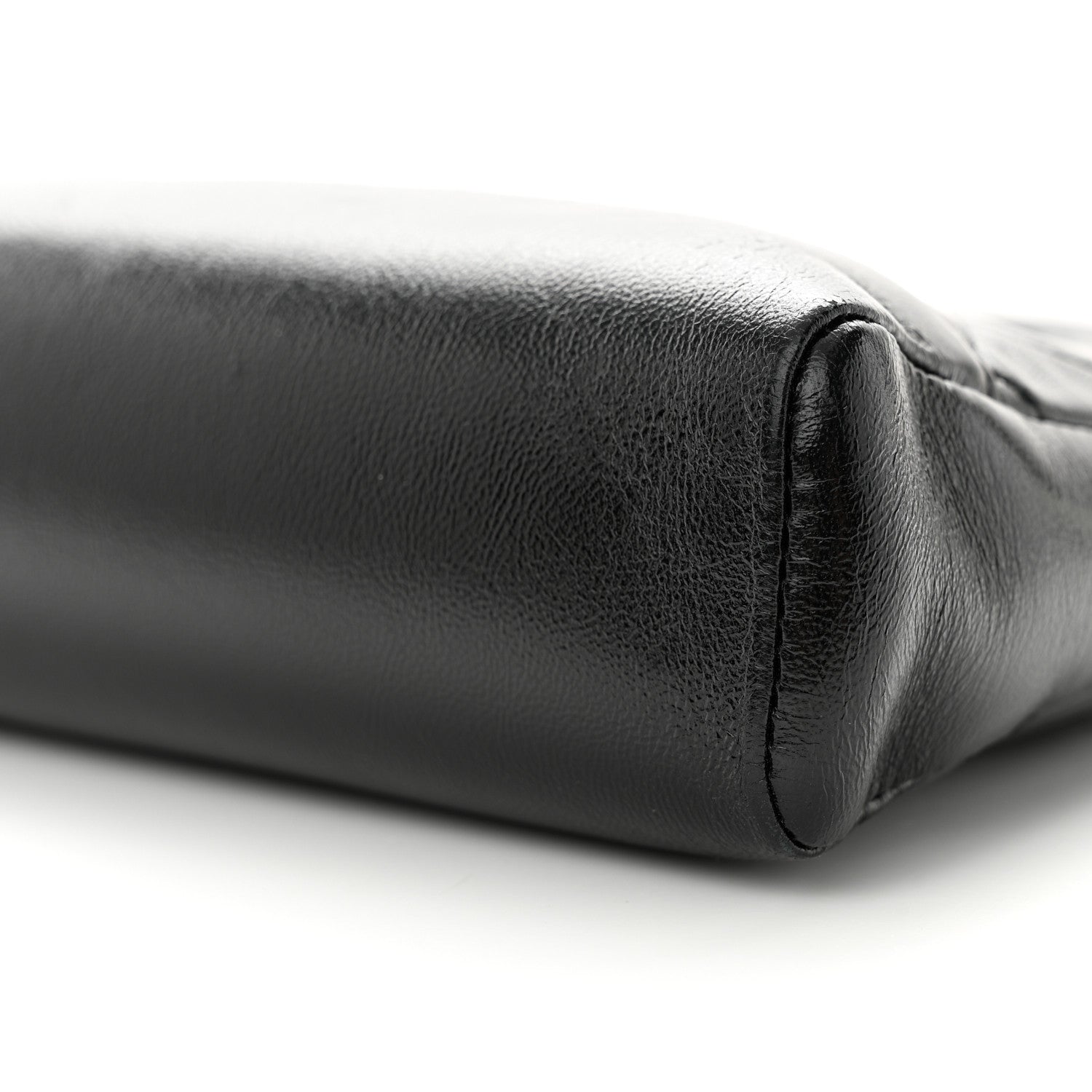 Chanel Shiny Crumpled Calfskin Quilted Mini 31 Shopping Bag Black 11 of 12