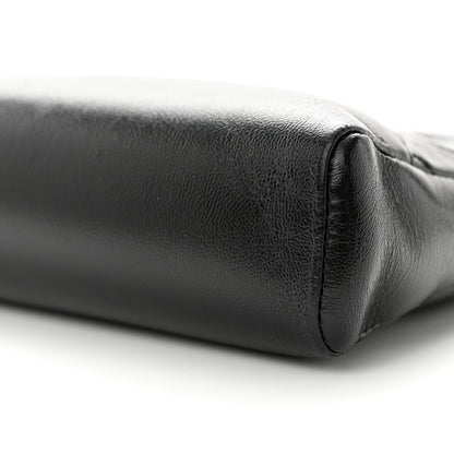 Chanel Shiny Crumpled Calfskin Quilted Mini 31 Shopping Bag Black 11 of 12