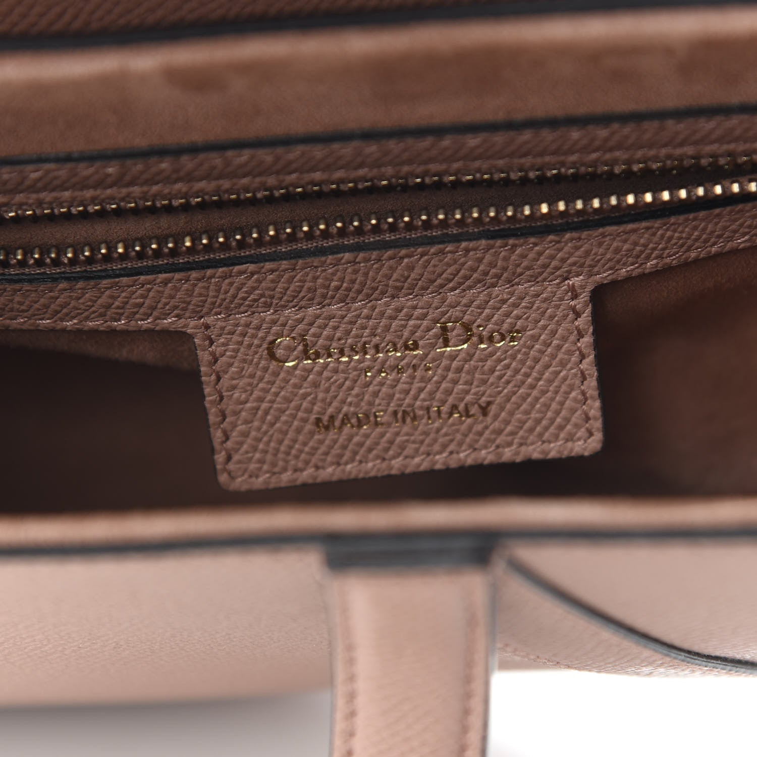 Christian Dior Grained Calfskin Mini Saddle Bag Light Pink 8 of 9