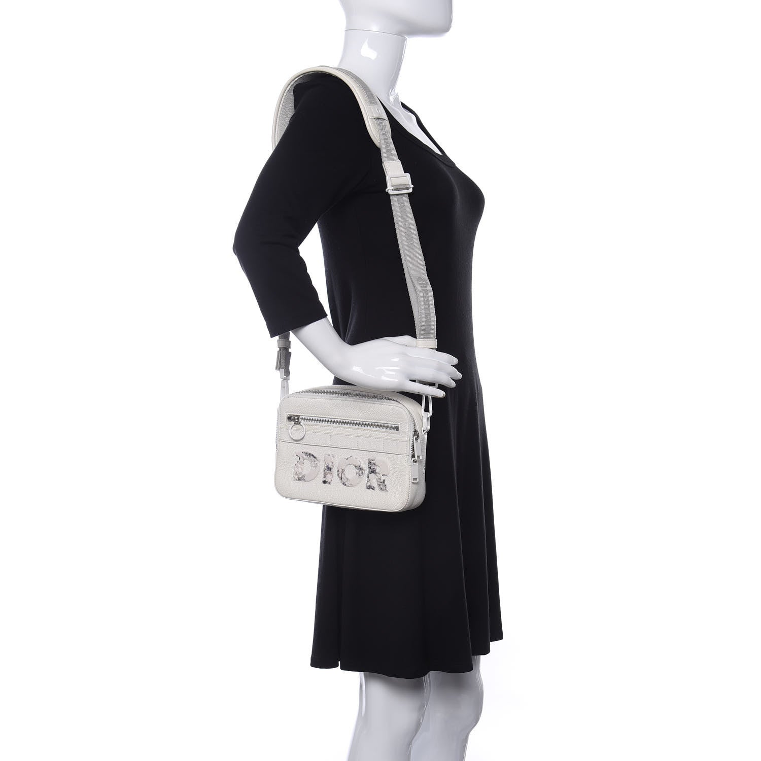 Christian Dior X DANIEL ARSHAM Grained Calfskin Safari Messenger Bag White 3 of 11