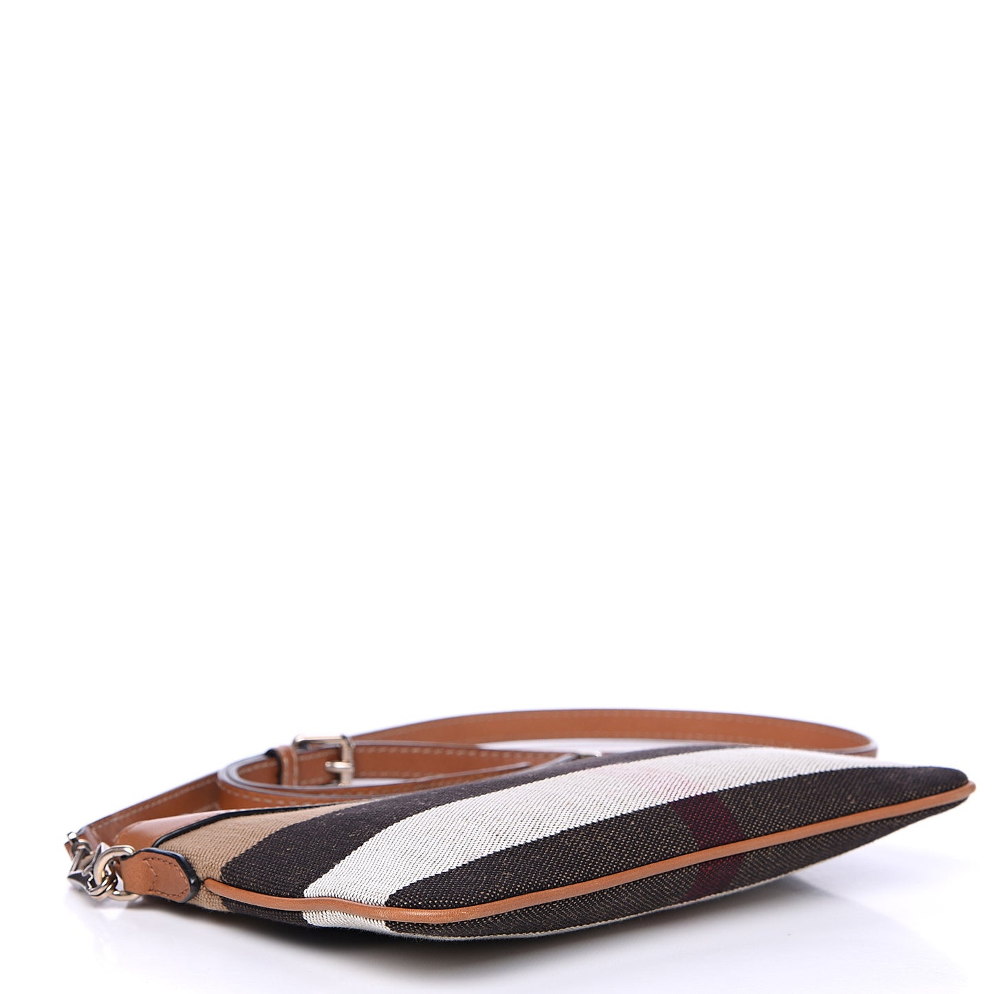 Mega Check Peyton Crossbody Clutch Bag Saddle Brown