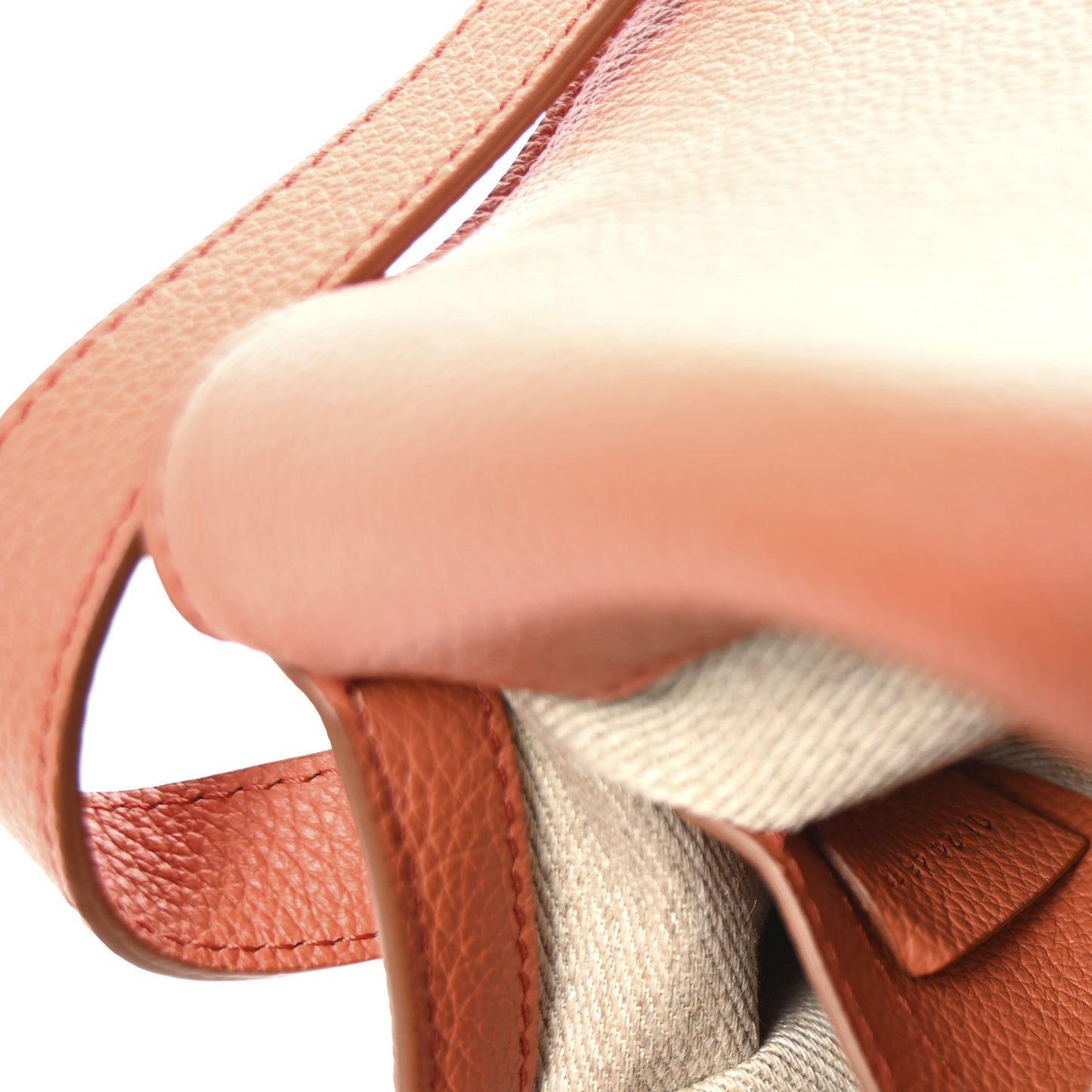 Grained Calfskin Small Marcie Saddle Bag Orange