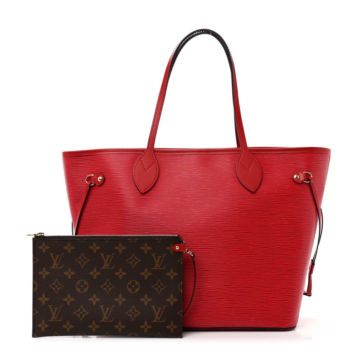 Louis Vuitton Epi Monogram Neverfull MM Castillan Red 3 of 14