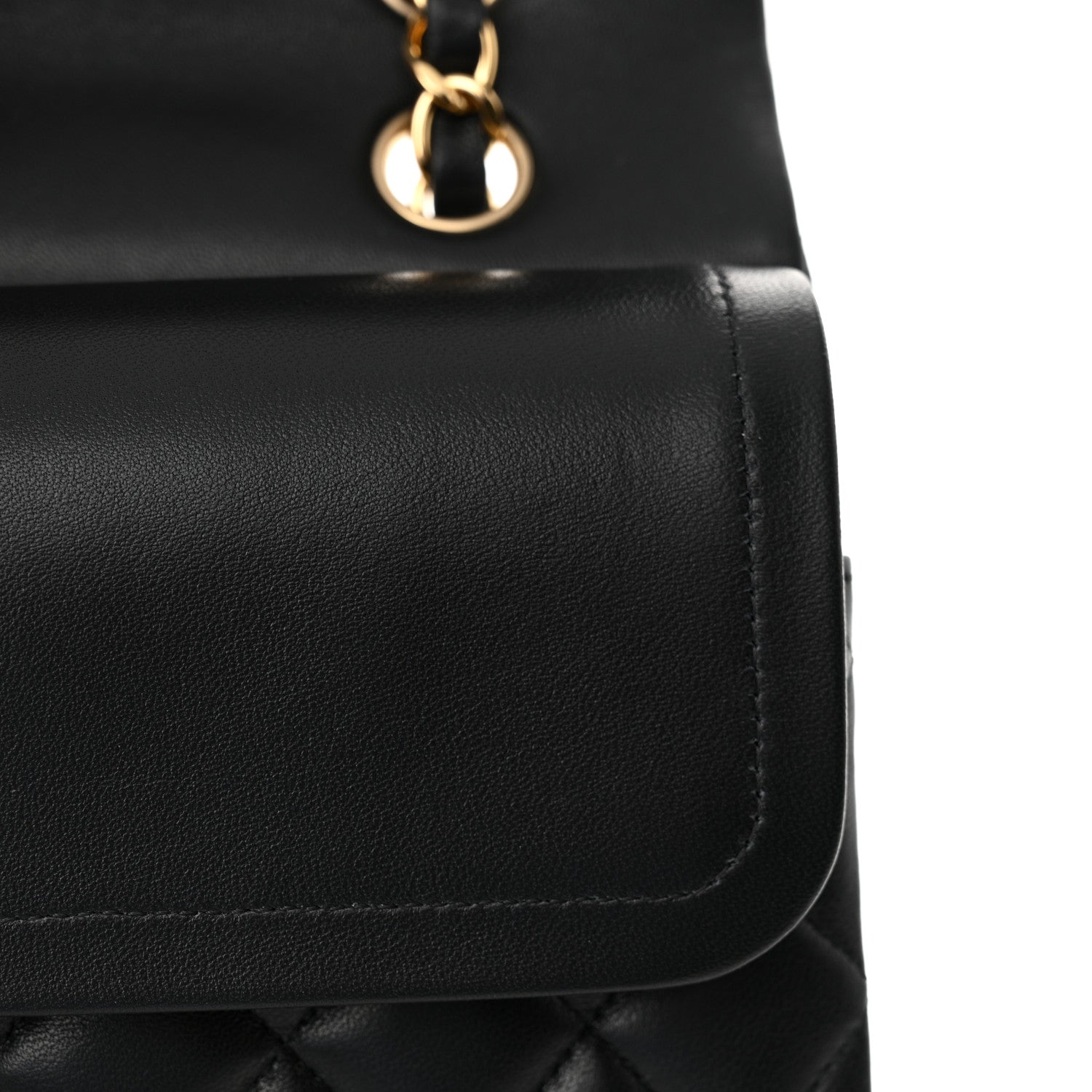 Chanel Lambskin Quilted Medium Double Flap Black 12 of 12