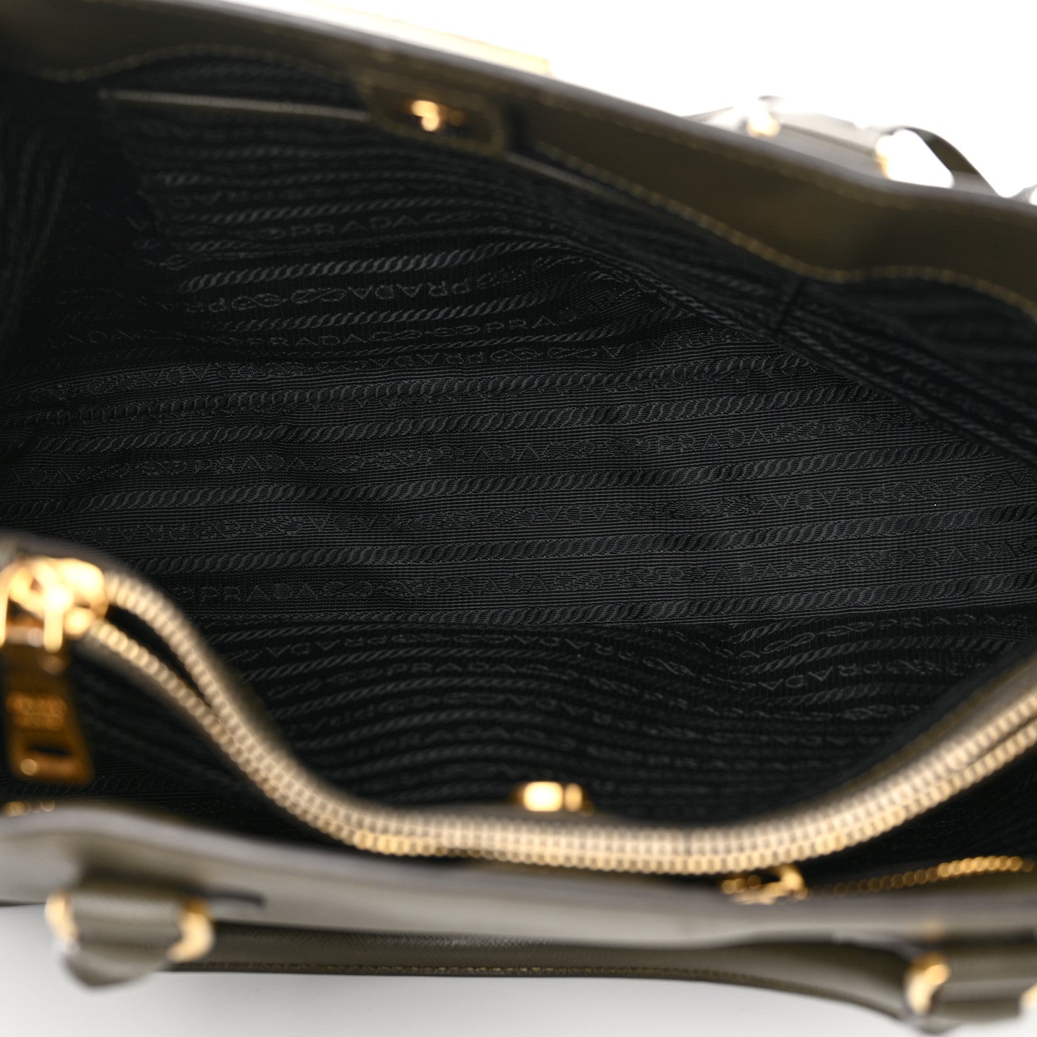 Prada Saffiano Lux Medium Tote Militare 5 of 14