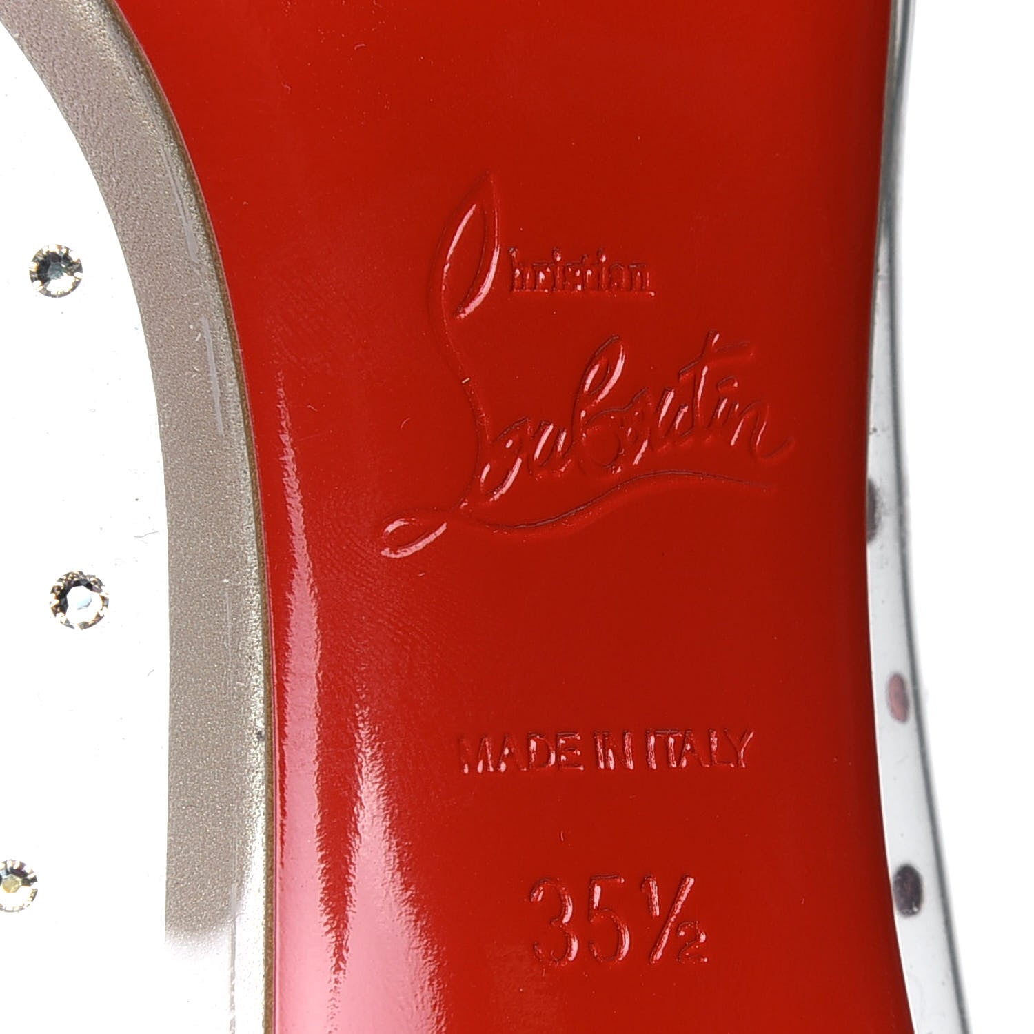 Christian Louboutin PVC Nappa Sucre Glace 85 Pumps 35.5 Nude 5 of 5