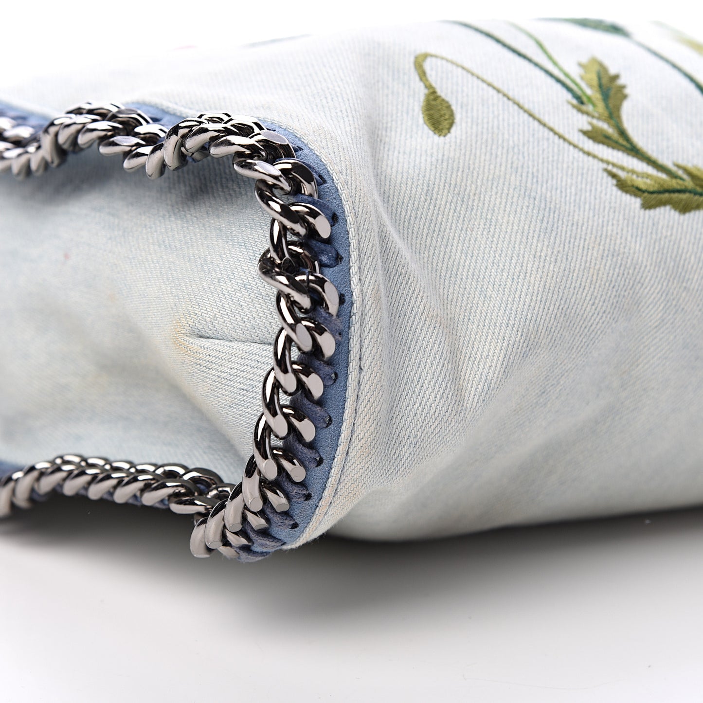 Denim Poppy Small Falabella Tote Blue