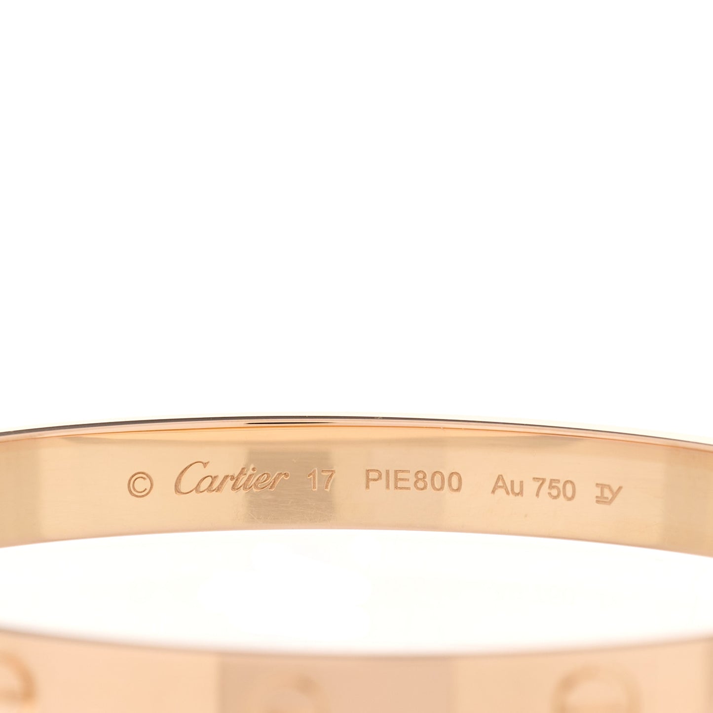 18K Pink Gold LOVE Bracelet 17