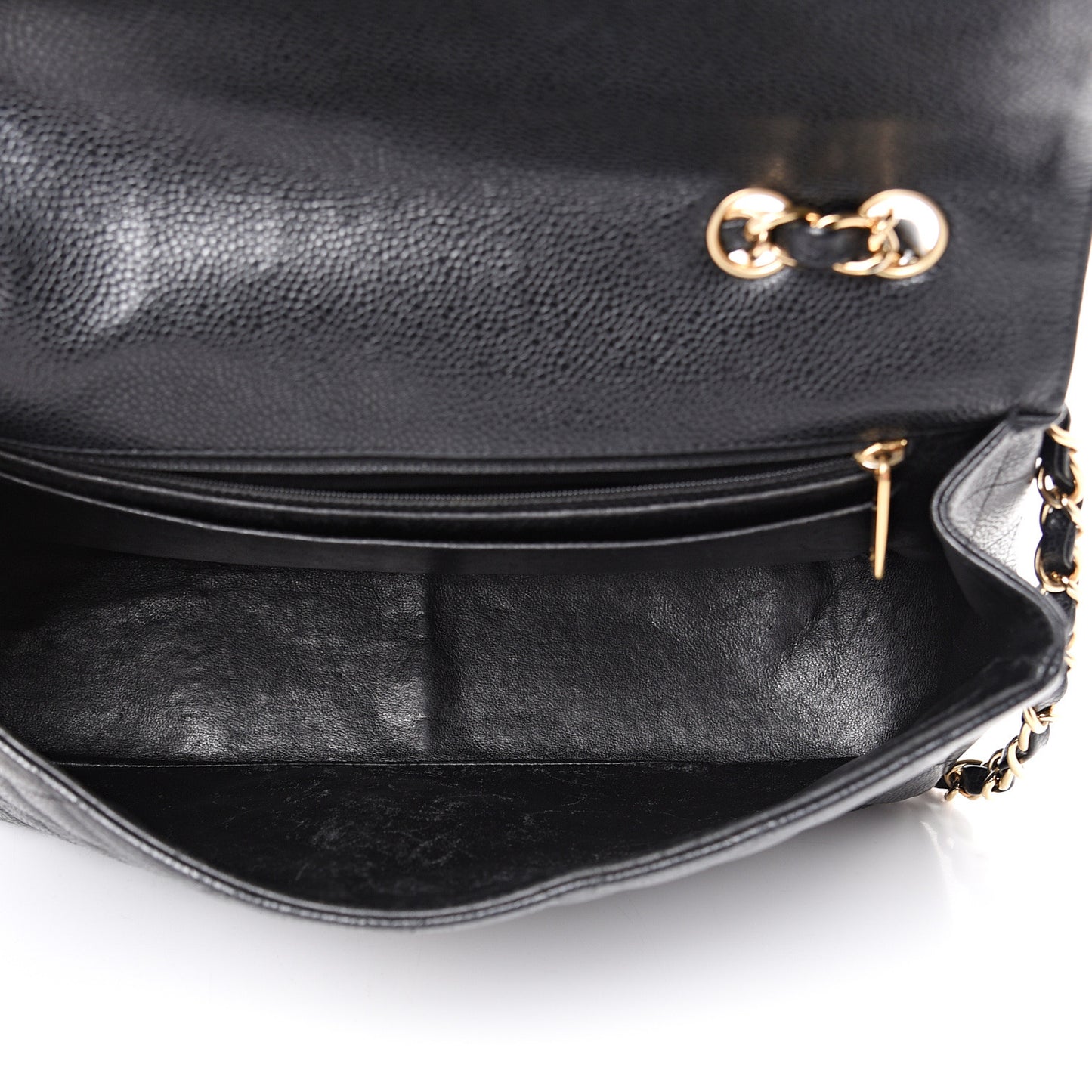 Caviar Quilted Jumbo Single Flap Black