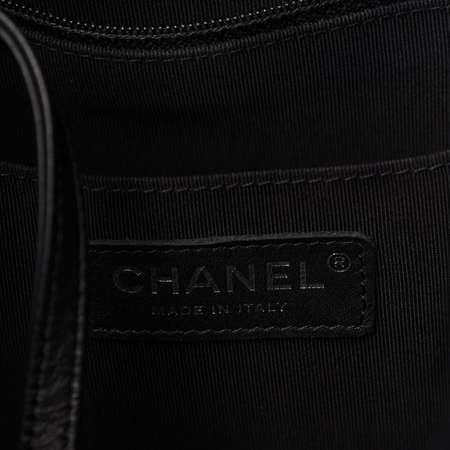 Chanel Lambskin Chevron Small Urban Spirit Drawstring Bag Black 8 of 10