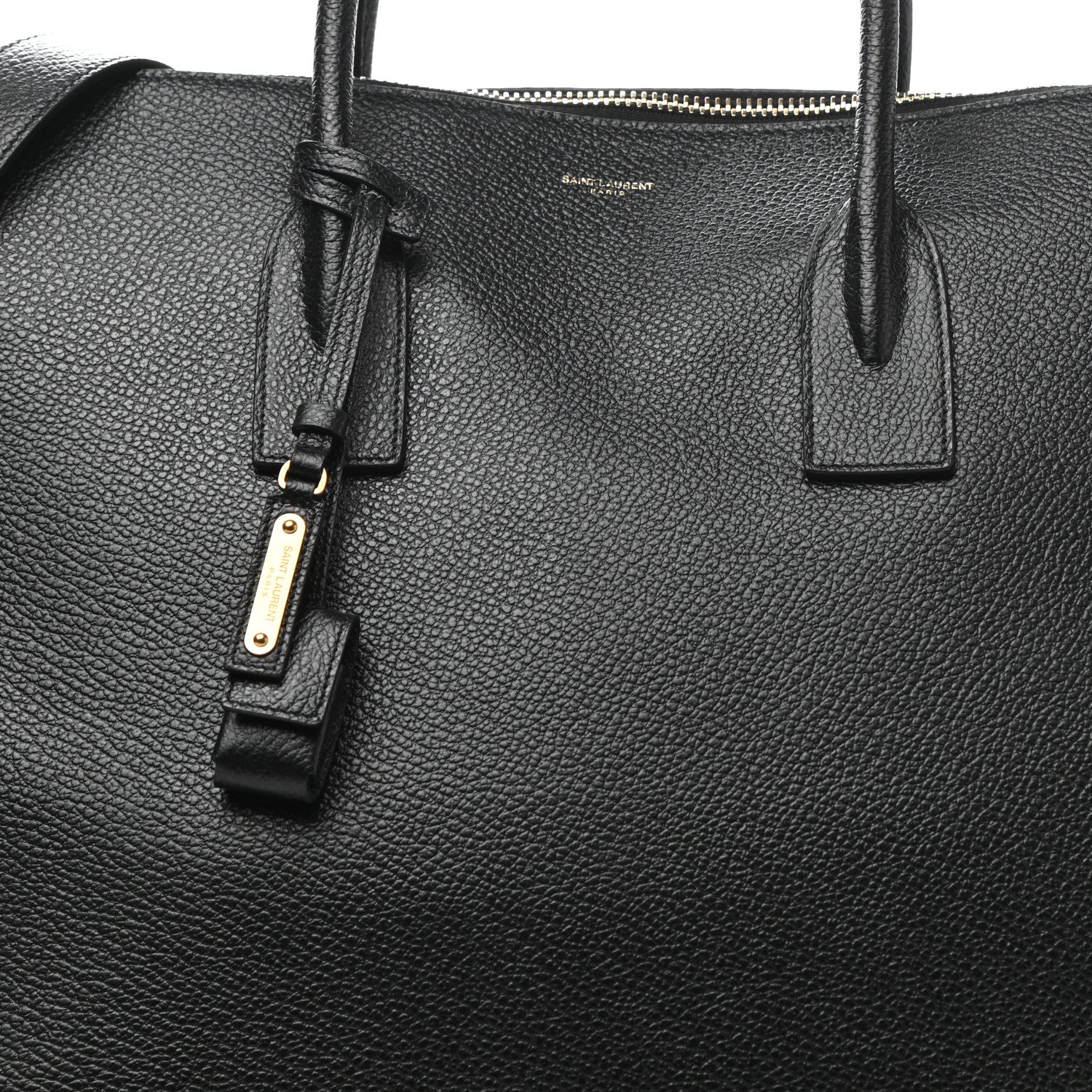 Saint Laurent Grained Calfskin 72H Sac De Jour Black 7 of 10