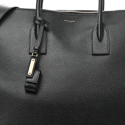 Saint Laurent Grained Calfskin 72H Sac De Jour Black 7 of 10