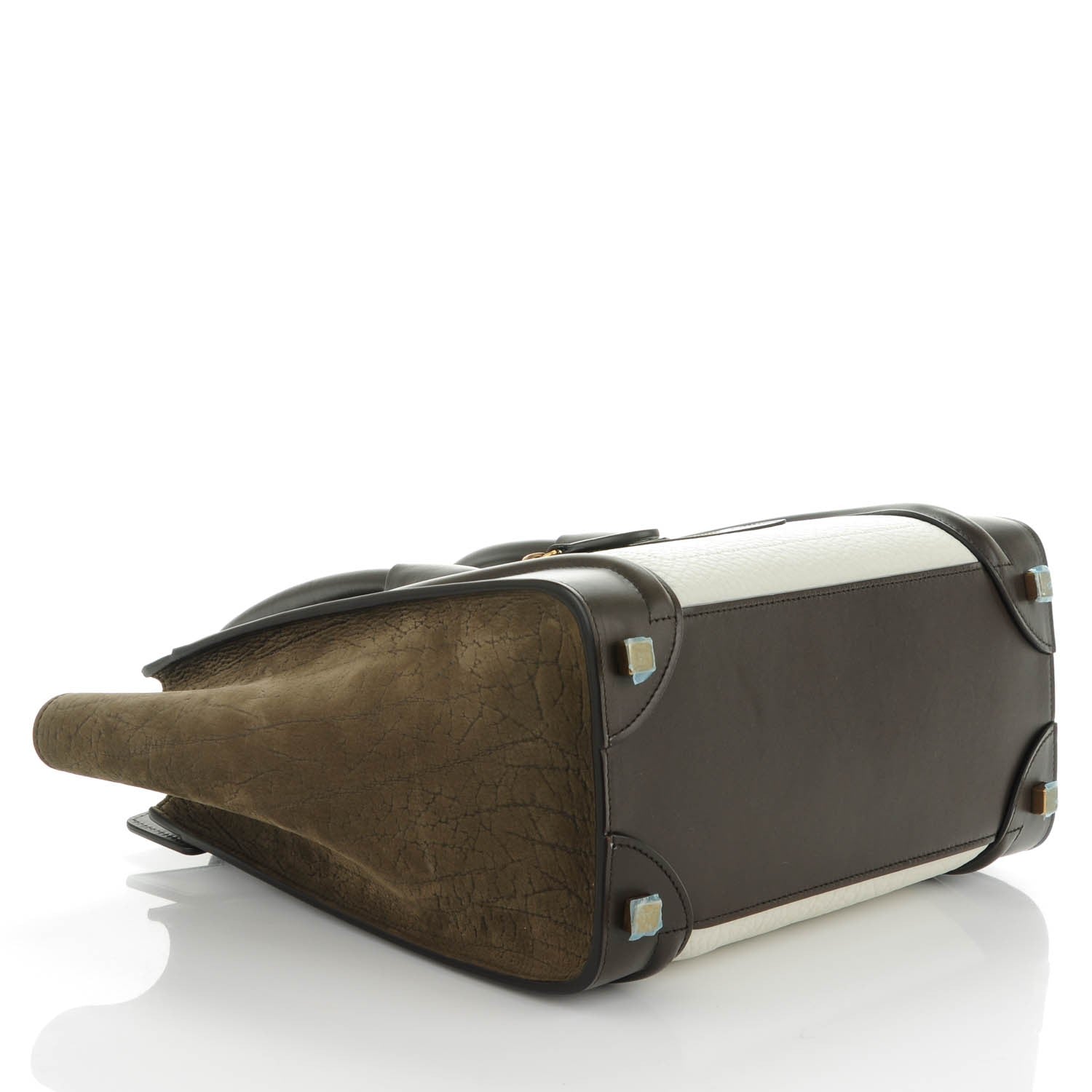 Celine Bullhide Micro Tri-Color Luggage Khaki 4 of 7