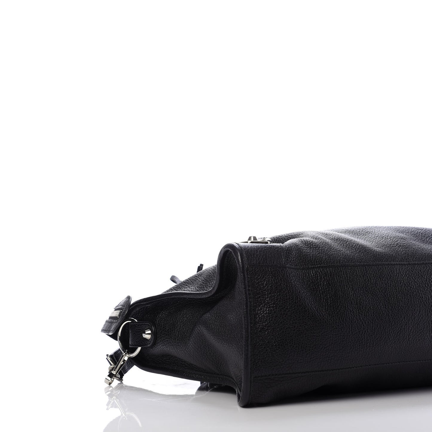 Chevre Silver Metallic Edge Hardware City Black