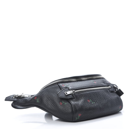 Alexander Wang Dumbo Leather Rose Embossed Belt Bag Black 4 of 11