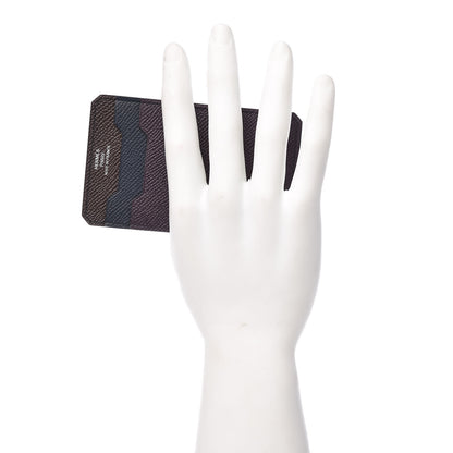 Hermes Epsom City 3CC Card Holder Raisin Chocolate Indigo 2 of 8