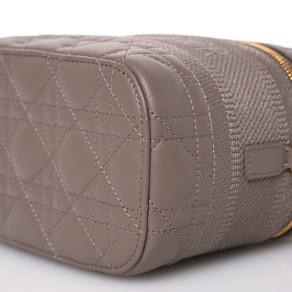 Christian Dior Lambskin Cannage Small Diortravel Vanity Case Warm Taupe 10 of 10